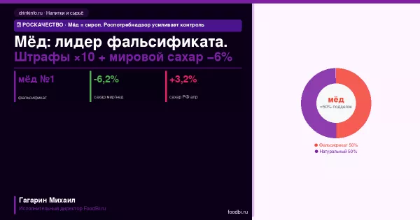 Мёд на 50% — не мёд: как системный фальсификат меняет рынок натуральных продуктов