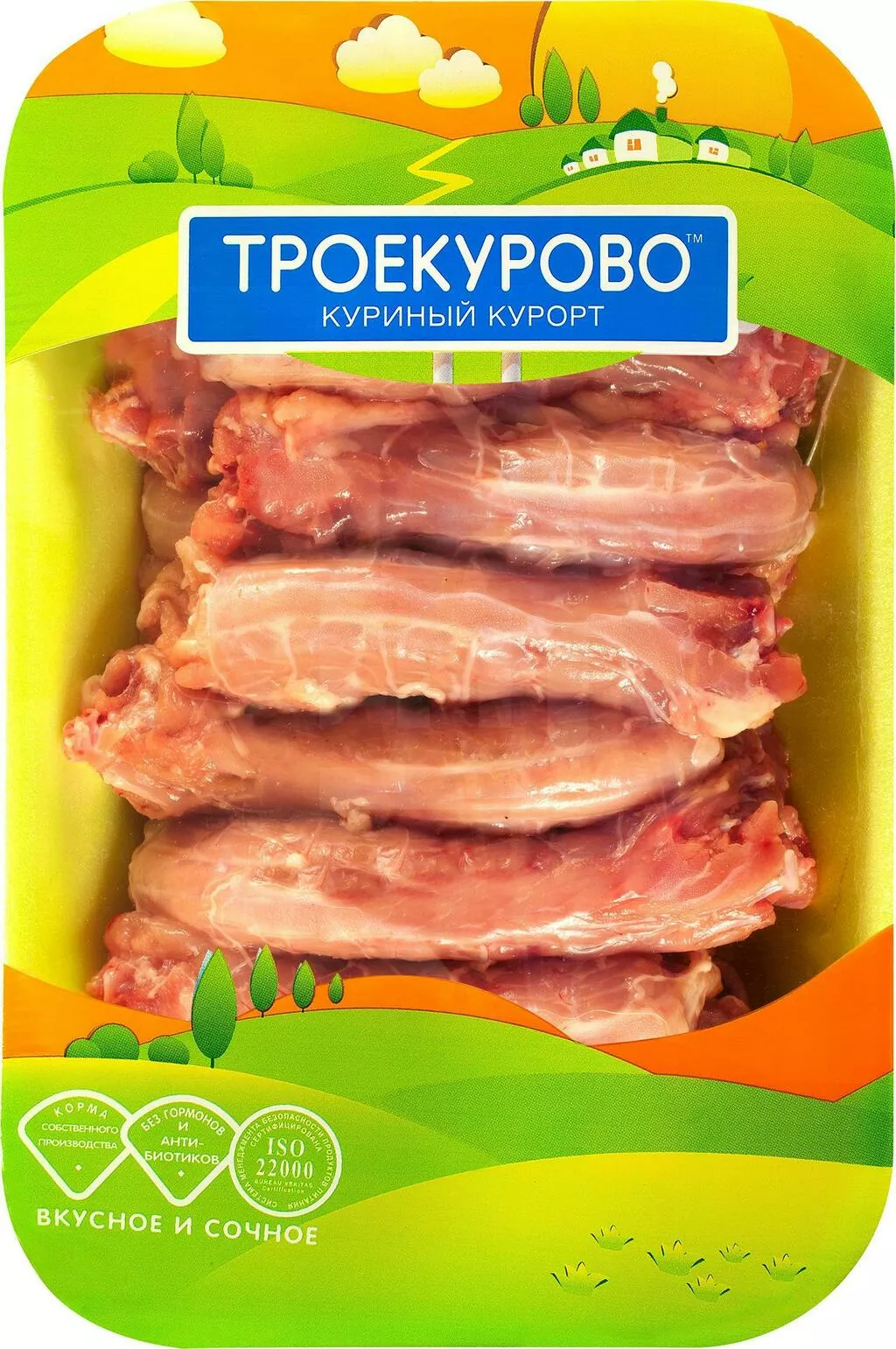 фотография продукта Шеи куриные, головы фасованные