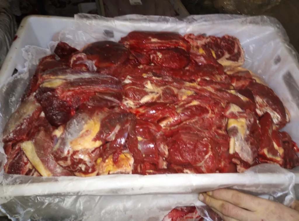 фотография продукта мясо б\к конины 2 сорт в блоках по 15 кг
