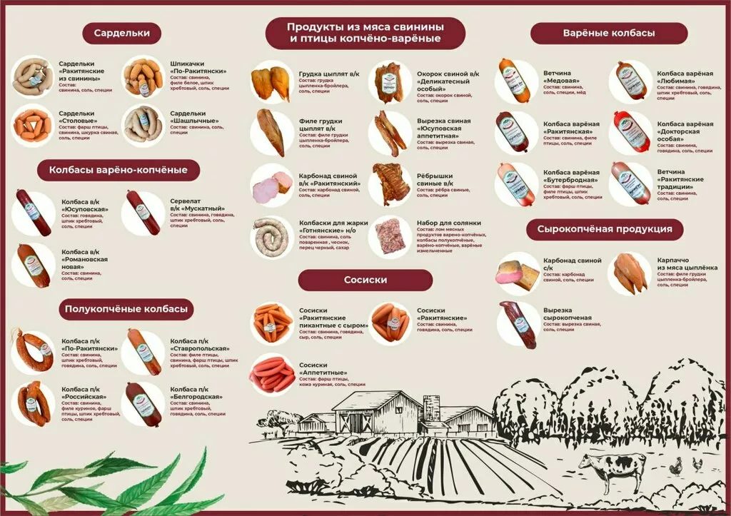 колбасные изделия  в Белгороде и Белгородской области