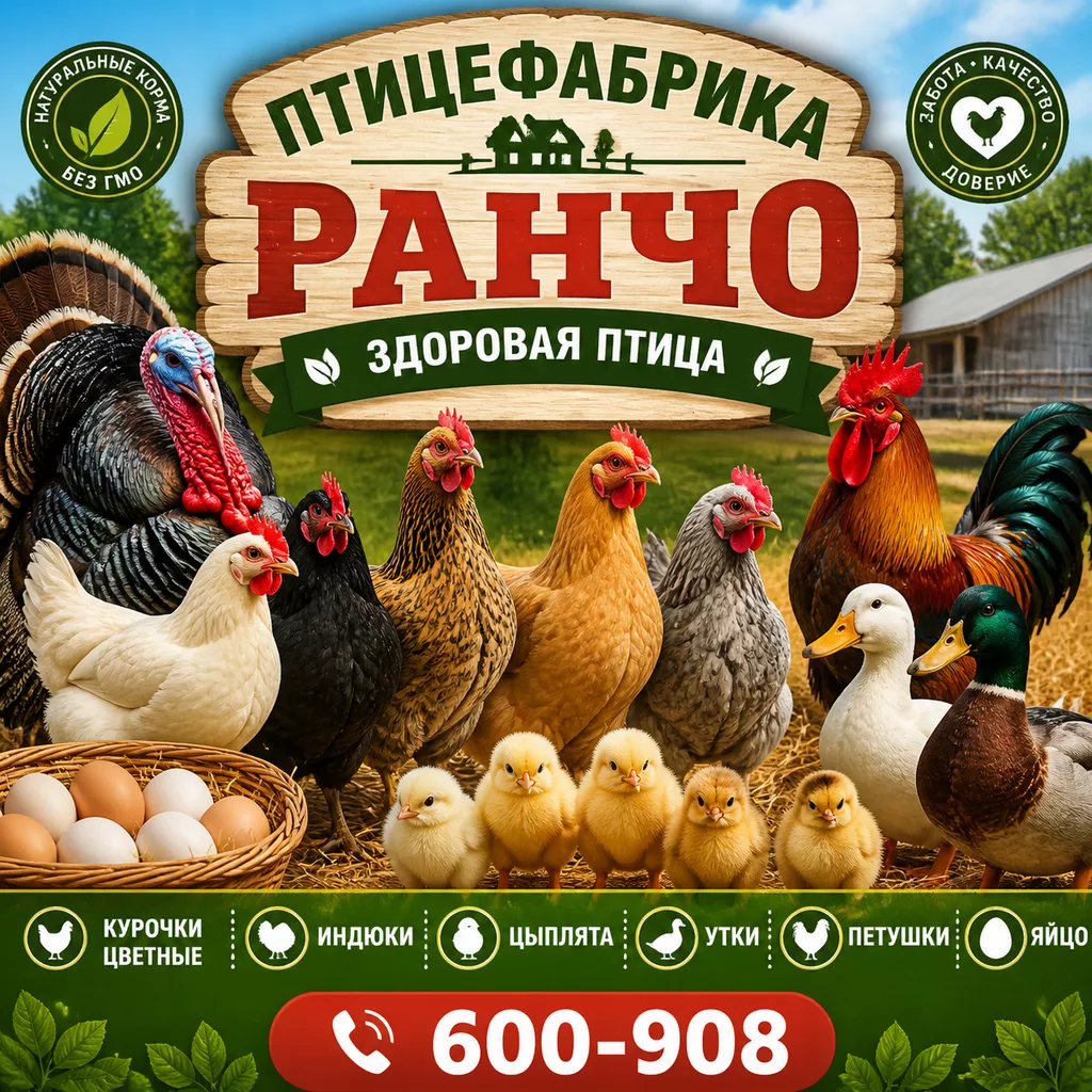 Фотография продукта Петухи. индюки. утки. цыплята