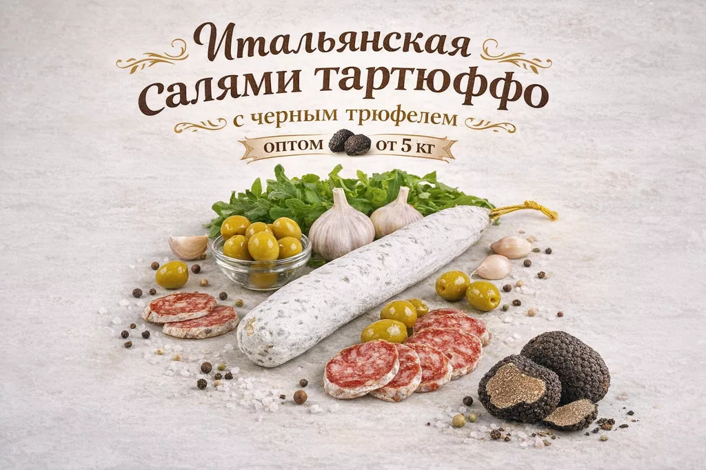 Фотография продукта Колбаса салями тартюффо оптом от 5 кг