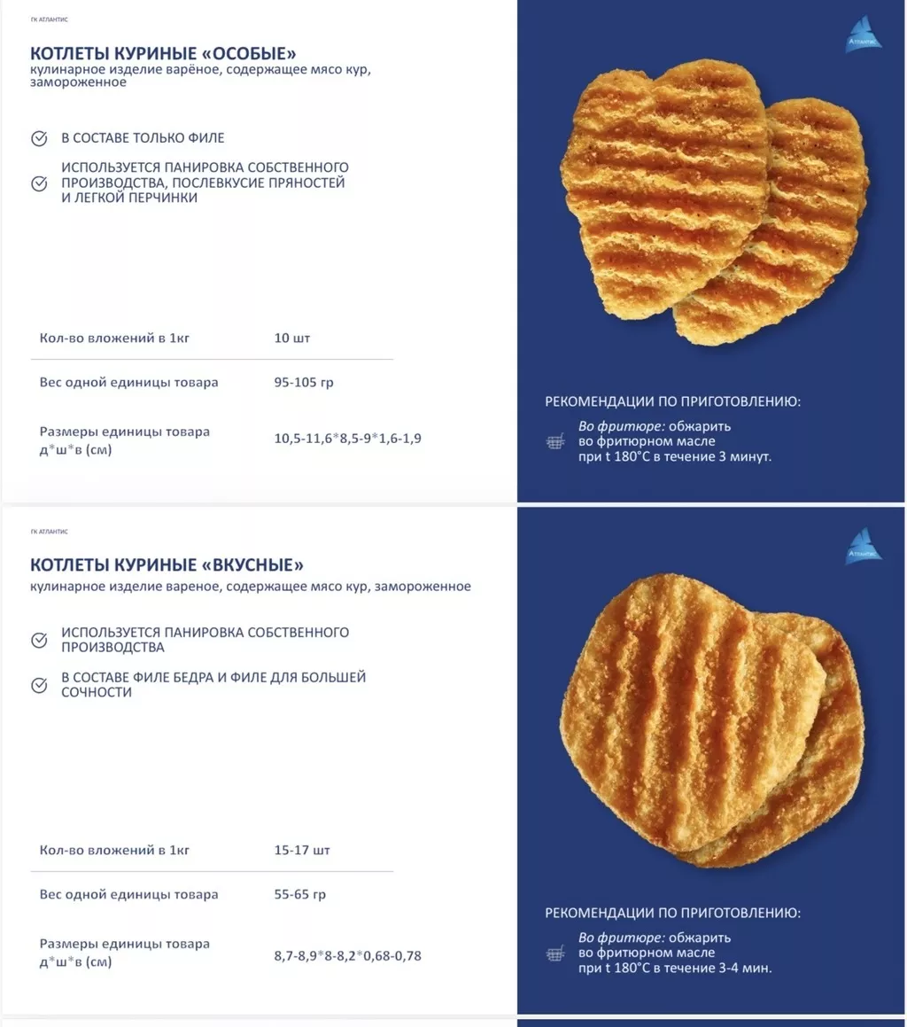 фотография продукта Котлеты куриные премиум