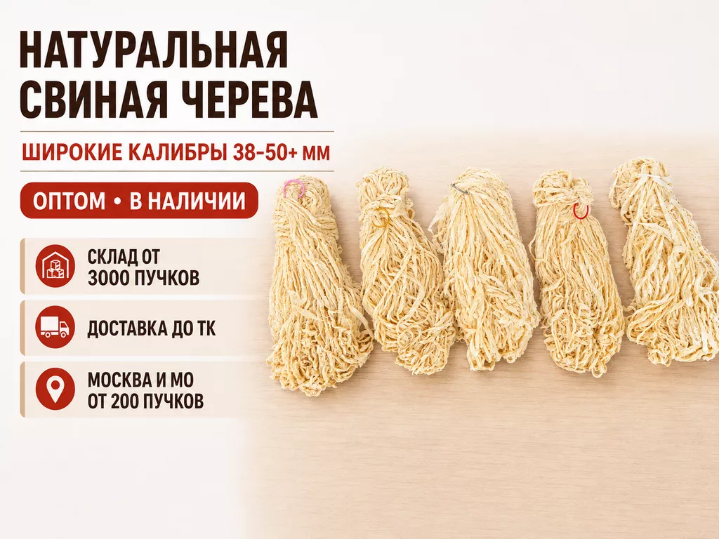 фотография продукта Свиная оболочка черева кишки евро 44-46