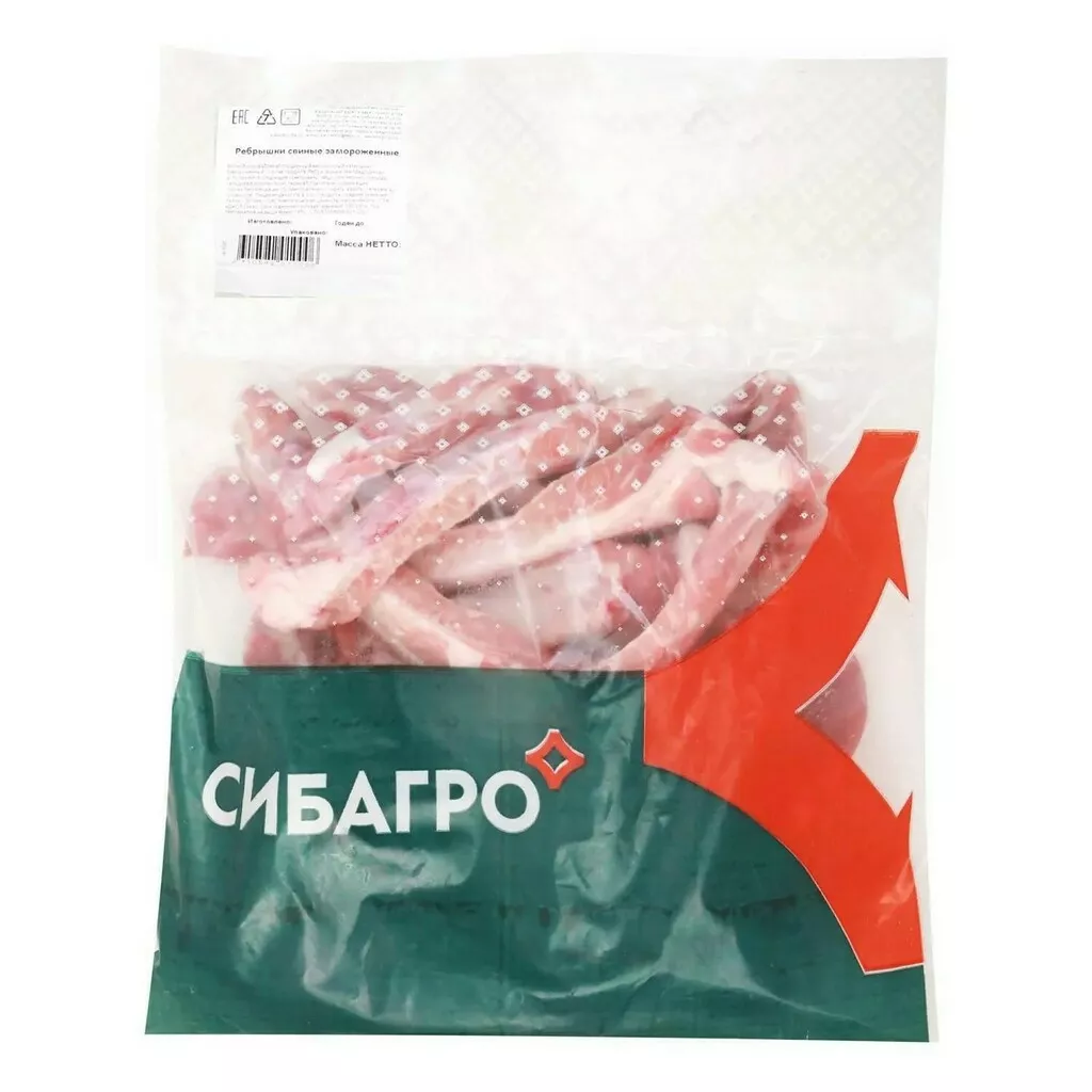 Фотография продукта Ребрышки свиные (ивр) фас. (сибагро)
